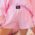 Lulu Mac Waffle Knit Shorts Light Pink