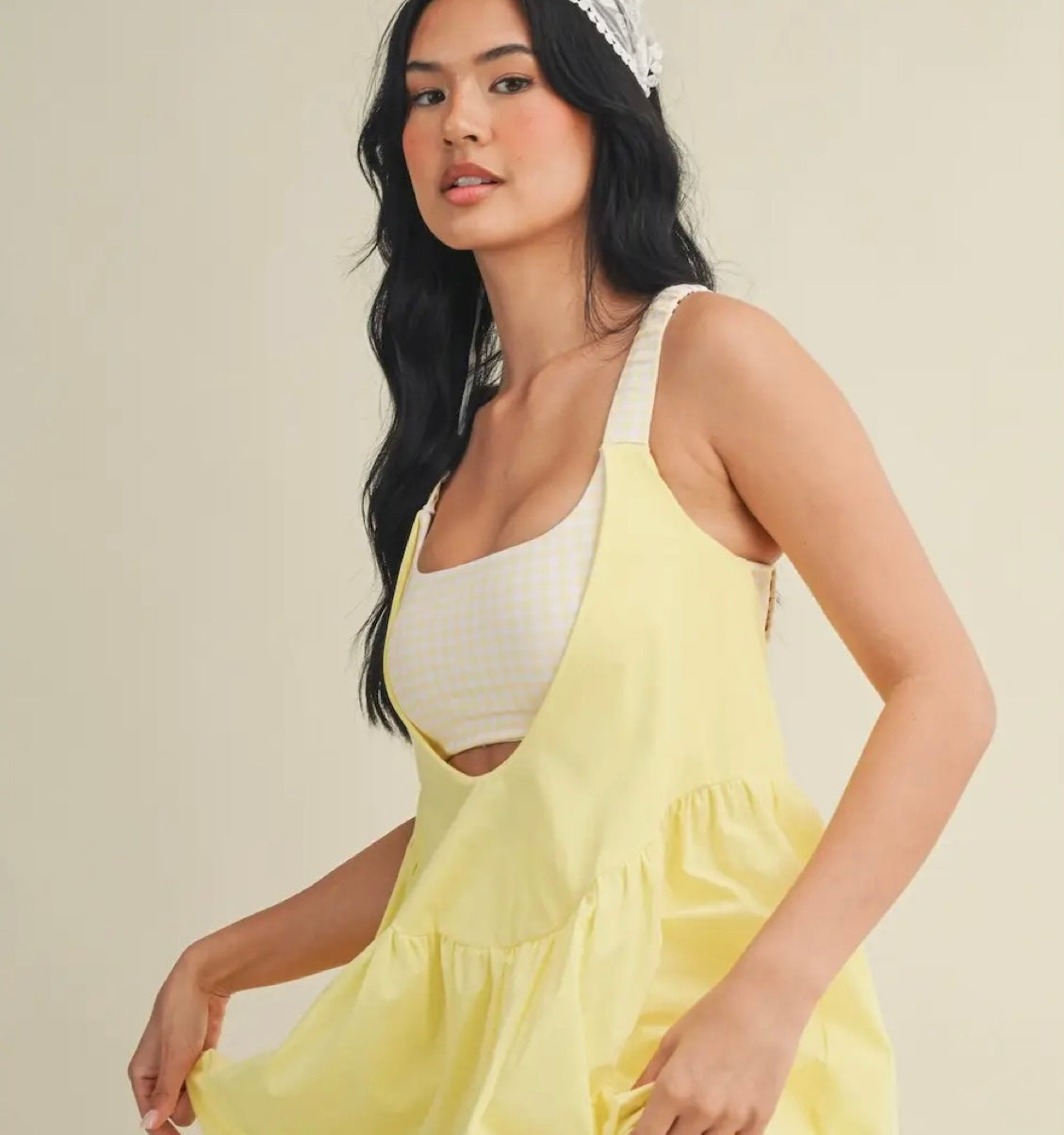 “gingham dreams” double layered play dress. PRE-ORDER. Ships May 30th-June 30th!