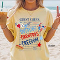 comfort colors 250th anniversary shirt, guest check graphic tee