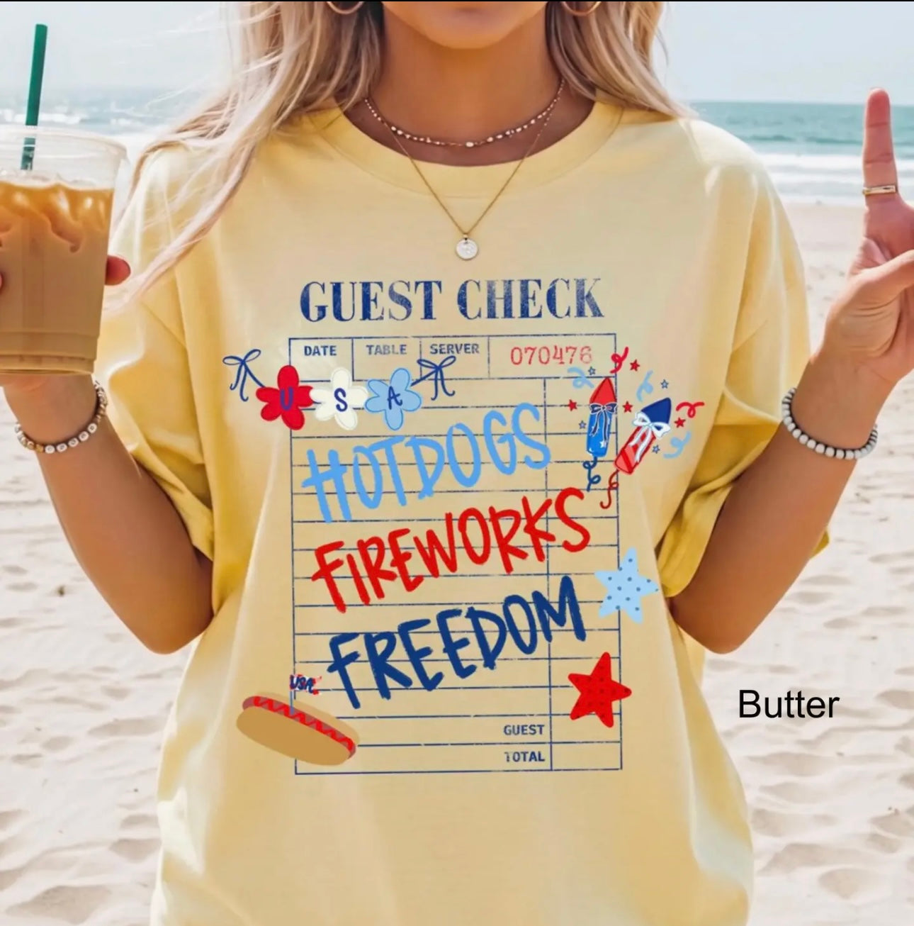 comfort colors 250th anniversary shirt, guest check graphic tee