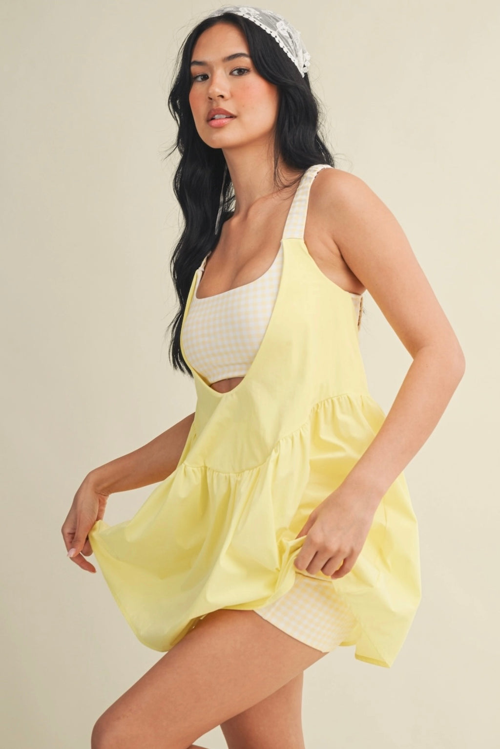“gingham dreams” double layered play dress. PRE-ORDER. Ships May 30th-June 30th!