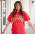 Lulu Mac Leopard Paprika Comfort Colors Tee