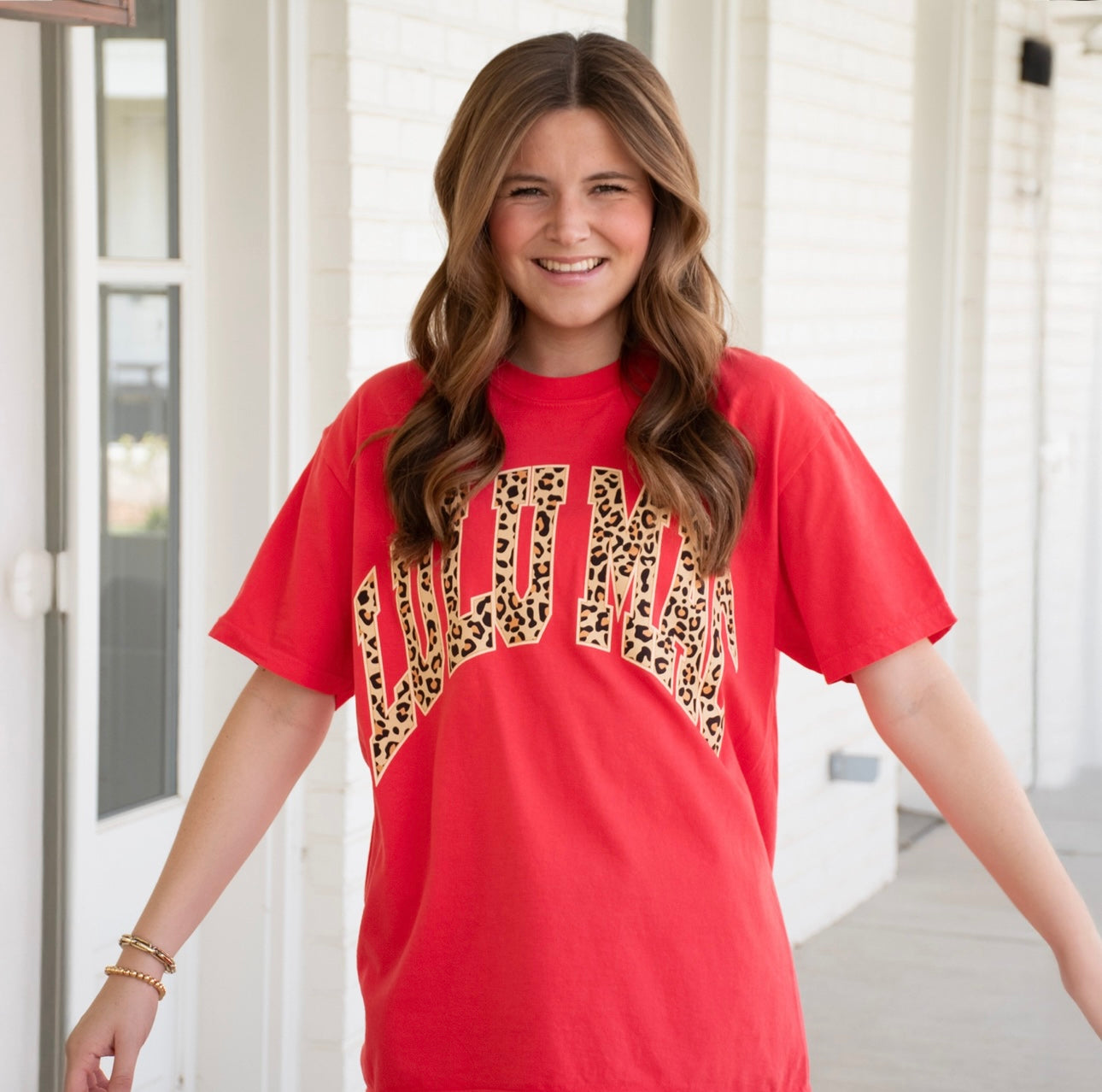 Lulu Mac Leopard Paprika Comfort Colors Tee