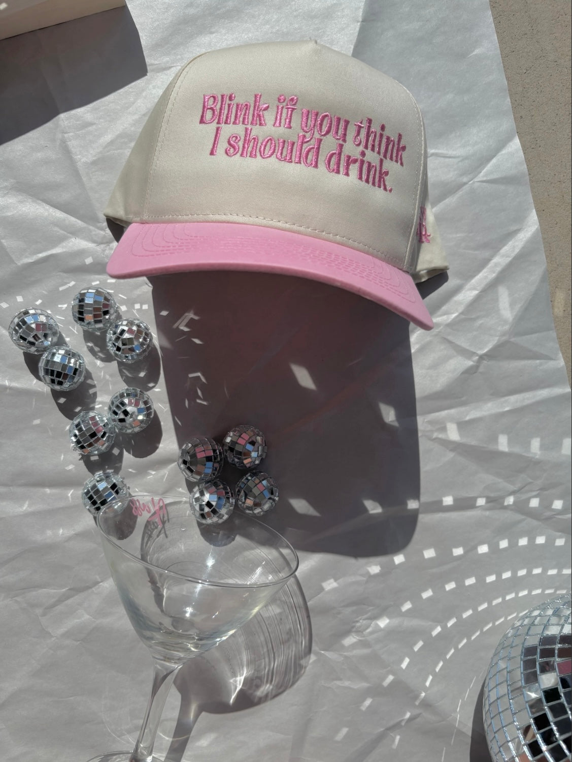 “Blink If You Think I Should Drink” trucker hat. 2 week TAT!