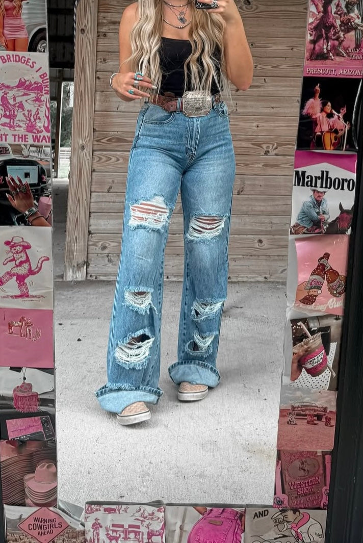 “hittin’ the rodeo” jeans
