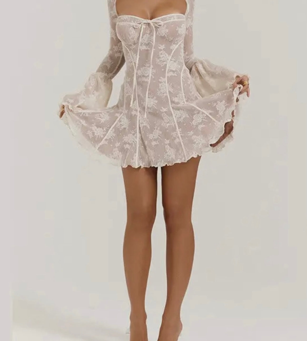 “Alena” Lace Mini Dress. RTS