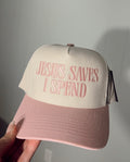“Jesus saves, i spend” trucker hat. RTS