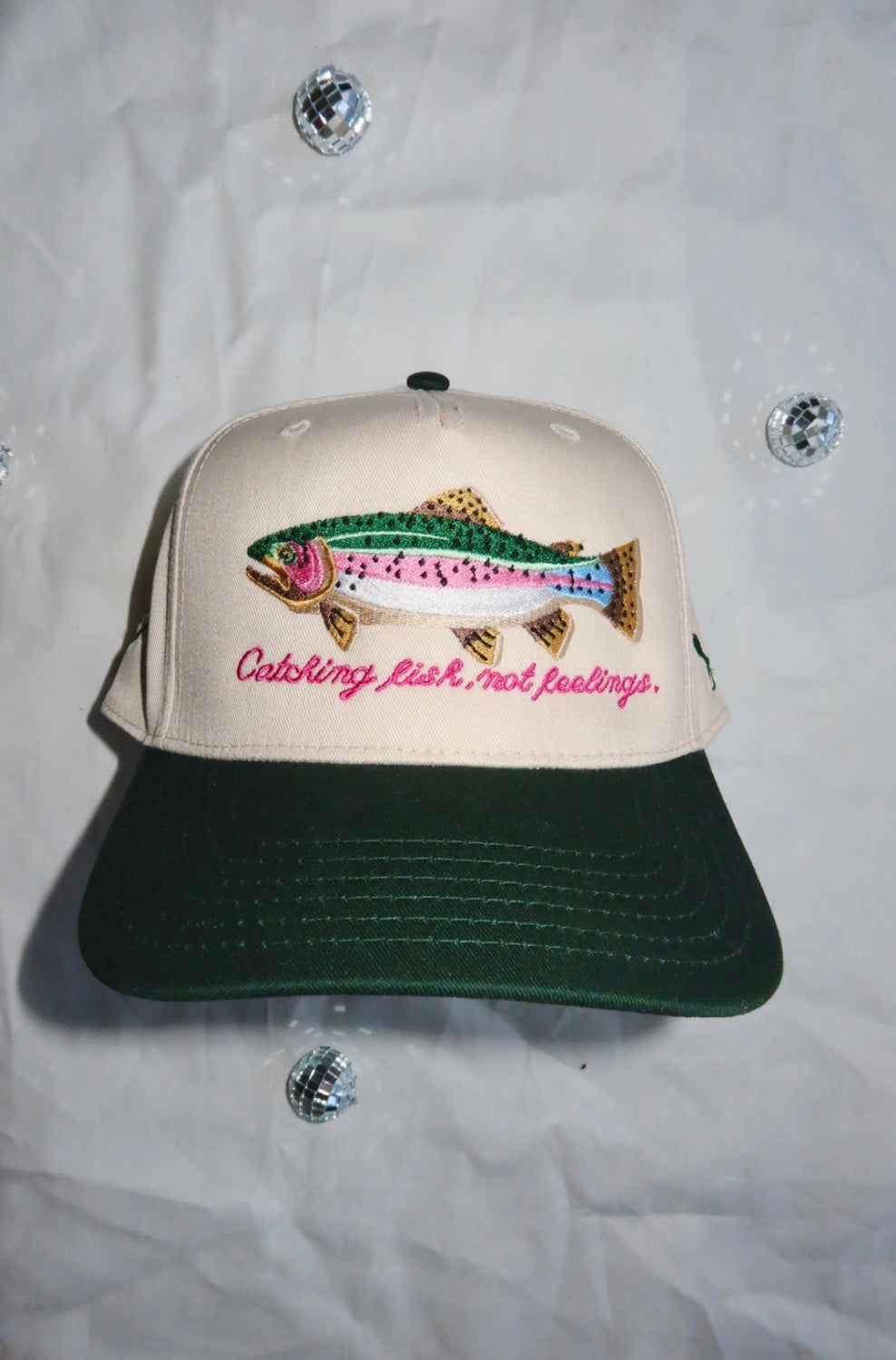 “Catching Fish Not Feelings”trucker hat. 2 week TAT!