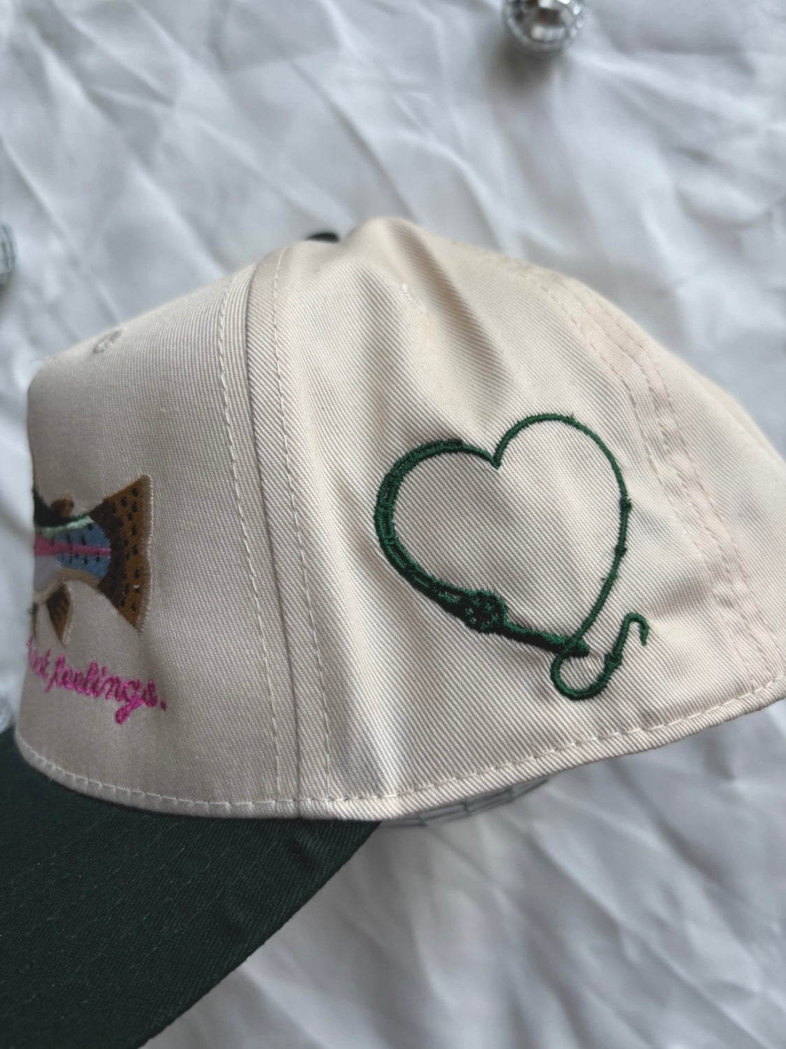 “Catching Fish Not Feelings”trucker hat. 2 week TAT!