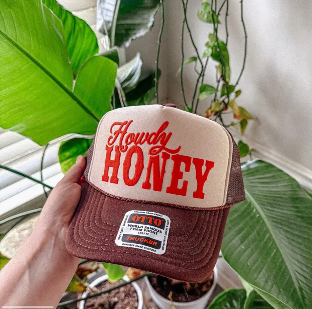 “howdy honey” trucker hat. RTS
