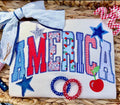 “America” graphic tee comfort colors white