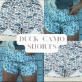 “Outdoors Ofc” Duck Camo Shorts. RTS
