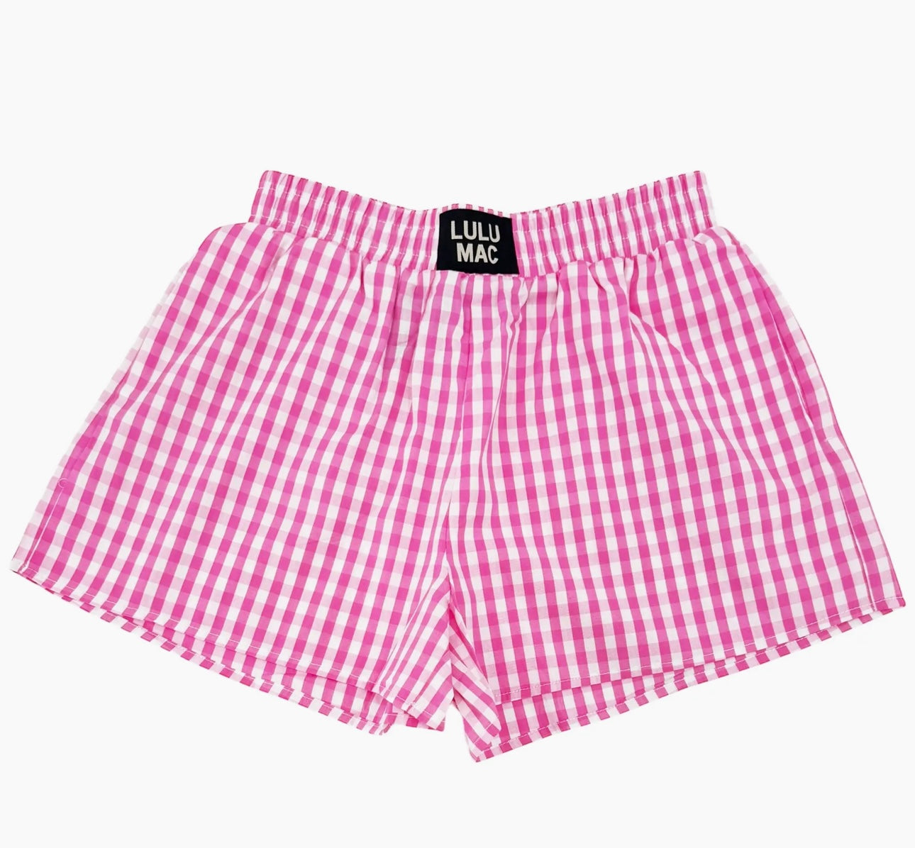 Lulu Mac Gingham Boxer Short pink