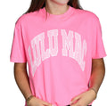 Lulu Mac Polka Dot Neon Pink Comfort Colors Tee