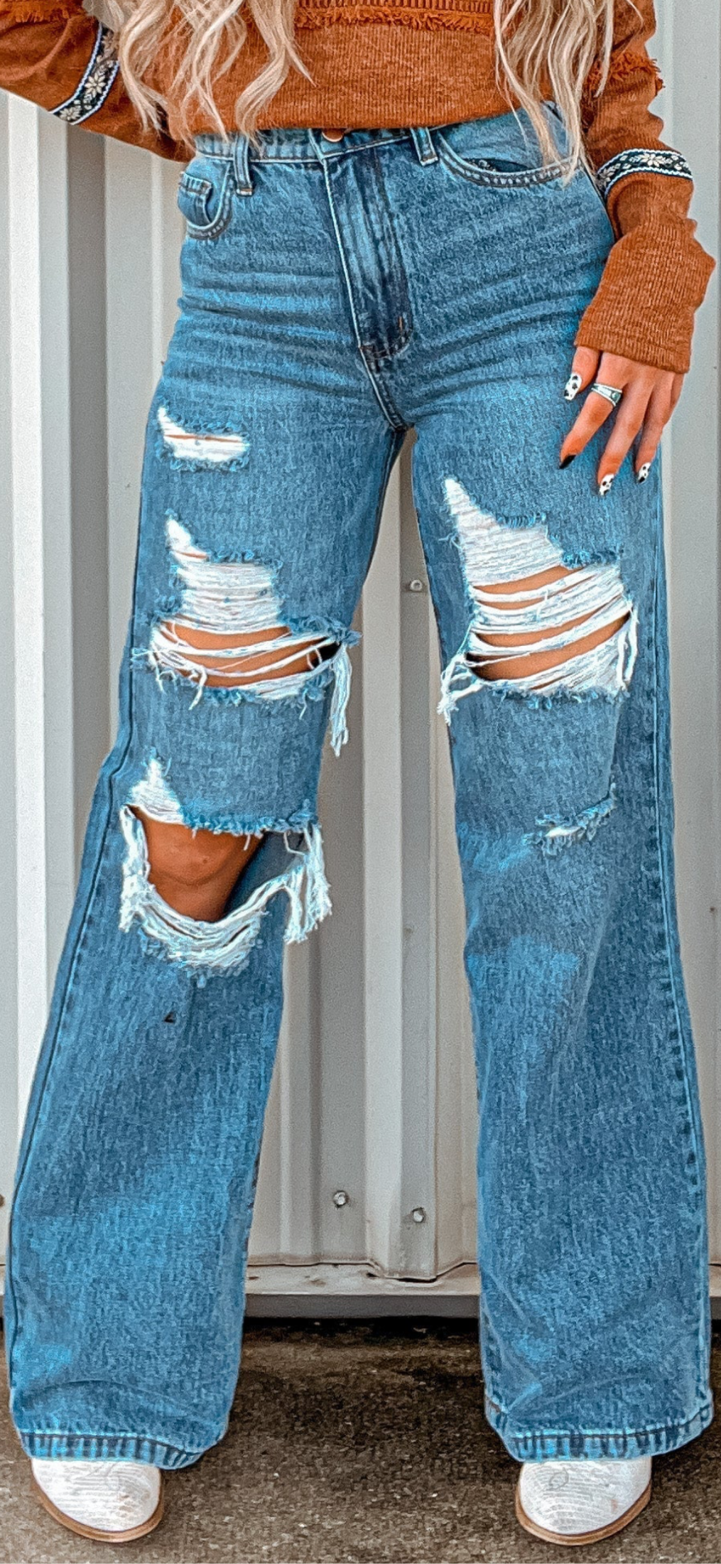 “gettin’ rowdy” jeans
