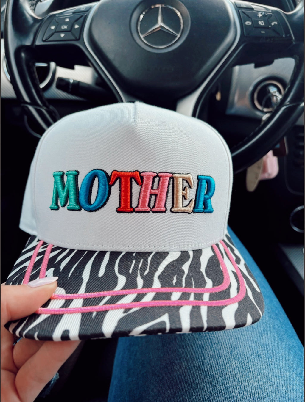 “MOTHER” zebra trucker hat! PRE-ORDER